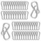 Carabiner, Heavy Duty Galvanized Steel Spring Snap Hook Carabiner Clips by High-PQ