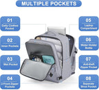 Grey Travel Backpack - Image 4
