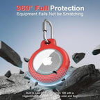 AirTag Holder with 304 Carabiner, 4 Pack IPX8 Waterproof Shockproof PC Hard Case - Image 4