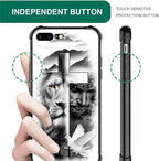Case for iPhone 7 Plus/8 Plus, Lion Cross Jesus Christ Dove Pattern, Soft - Image 6
