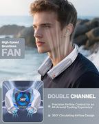 Portable Neck Fan, 6000mAh Personal Fan, 360° Cooling Rechargeable Wearable Fan - Image 3