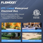 Flemoon Outdoor Electrical Box Waterproof, Medium Weatherproof Electrical Box - Image 5