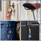 AirTag Holder with 304 Carabiner, 4 Pack IPX8 Waterproof Shockproof PC Hard Case - Image 6