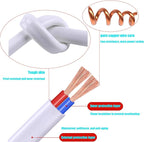 Short Extension Cord 3ft Small 2 Prong Thin Extension Cords - Image 3
