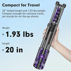 FreeSea 6.9ft/2.1m Carbon Fiber Light Stand, 4.4lbs Load, Travel Tripod - Image 2