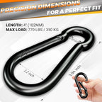 sprookber Carabiner Clips Spring Snap Hook, Iron Heavy Duty Caribeaners - Image 3