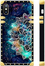 Compatible with iPhone Xs Max Case, Starry Sky Colourful Mandala Luxury Golden - Image 3