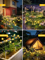 Solar Garden Lights Outdoor, 6 Pack 48 LED, Solar Swaying Dandelion Bee Lights - Image 7
