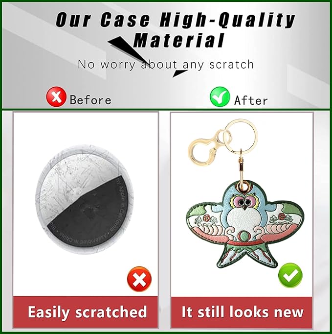 BORKUANA Leather Keychain Holder Case Compatible - Image 3
