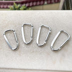 2.4" 24pcs Small Carabiner Clip Keychain, Aluminum D Ring Shape Clips - Image 8
