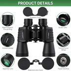 20x50 High Powered Binoculars for Adults, Waterproof Compact Binoculars - Image 2