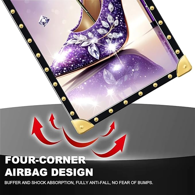 Compatible with iPhone 8 7 SE Case, High Heeled Purple Diamond Rose Luxury - Image 6