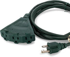 Holiday Lighting Outlet 6-Foot Green Extension Cord, 3-Prong Indoor & Outdoor - Image 2