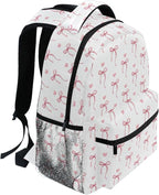Wamika Pink Bow Girl Backpack Cute Heart Bowknot Ribbon School Backpack Kid - Image 5