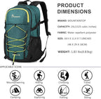 MOUNTAINTOP Hiking Backpack, 25L Camping Backpack, Men Women Hiking Daypack - Image 2