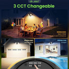 ALUSSO Motion Sensor Outdoor Lights Metal Heads, 30W 3600LM Flood Lights - Image 4