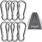 Pixel Panda 3.1&4 Inch Heavy Duty Carabiner Clips Load 1000lbs, 2&4&8Pack Large by PixelPanda