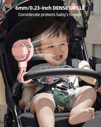 buywoo Portable Stroller Mini Fan, Small Rechargeable Personal Cooler w/ 360° - Image 2