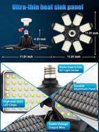 TANBABY 2 Pack LED Garage Lights, 260W Deformable Garage Light Bulb, Total - Image 5