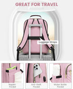 LOVEVOOK Laptop Backpack Purse for Women, Work Travel Computer Bags, College - Image 4