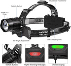 azamine LED Headlamp Rechargeable, 99000 Lumens Bright Head Lamp Βattery Include - Image 9