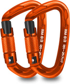UIAA Certified Professional Heavy Duty Large Locking Carabiner Clips Climbing by AINIKEY