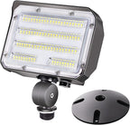 60W LED Flood Light with Knuckle, Outdoor Security Fixture Dusk-to-Dawn by SZGMJIA