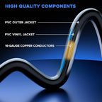 Maximm 15 Ft Black, Heavy Duty 16 AWG, ETL Listed - Image 5