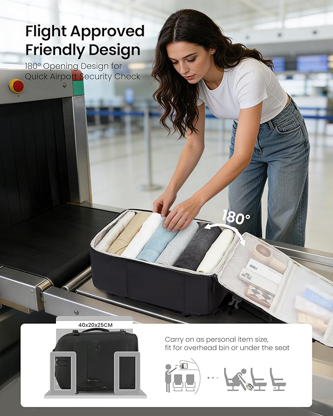 LOVEVOOK 40L Carry on Backpack, Large 17 Inch Travel Backpack - Image 5