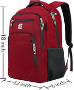 Volher Laptop Backpack, Business Travel Anti Theft Slim Durable Laptops Backpack - Image 3