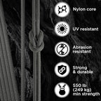 TECEUM 5/32" Paracord Rope 1000 – 1000ft / 200ft / 100ft / 50ft – Tactical - Image 3
