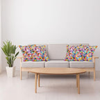Ambesonne Abstract Throw Pillow Cushion Case Pack of 4, Colored Alphabet - Image 4