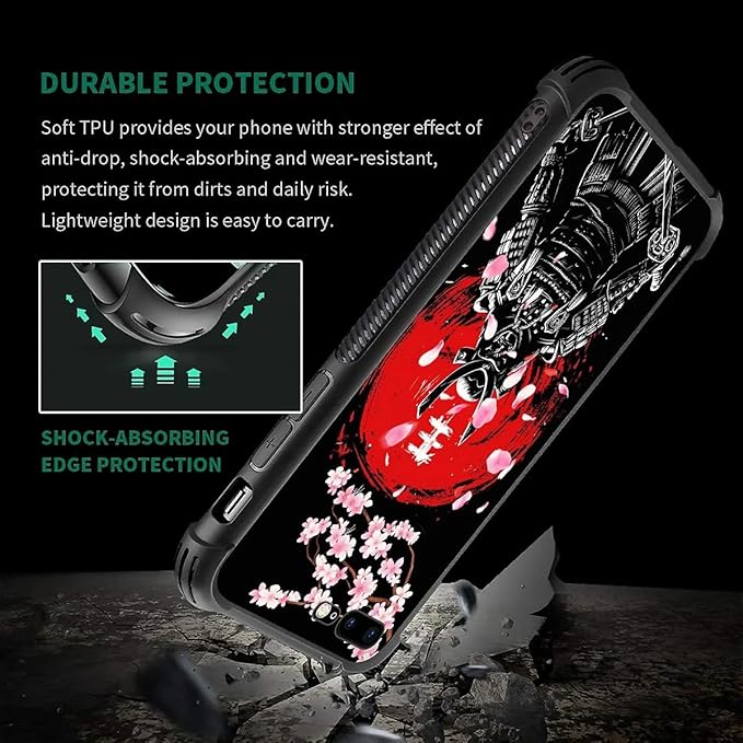 for iPhone 7 Plus/8 Plus Case, Sakura Japanese Samurai Pattern Graphic Design - Image 3