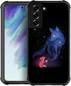 for Samsung Galaxy S21 Plus Case, Galaxy Fox Wolf Pattern Graphic Design Girl by FKBRCL4U
