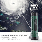 Hand Crank Flashlight, 3000mAh NOAA Weather Radio Flashlights - Image 2