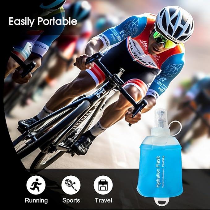 WILDREEDS 150ml Soft Flask, TPU Collapsible Soft Water Bottle - Image 6