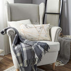 TKS MITLAN Golden Gray Marble Pillow Covers 12x20 Inch Stone Block Geometric - Image 3