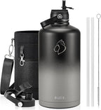 BUZIO Gallon Water Bottle Insulated, 128 oz Large Water Jug Vacuum Stainless by BUZIO