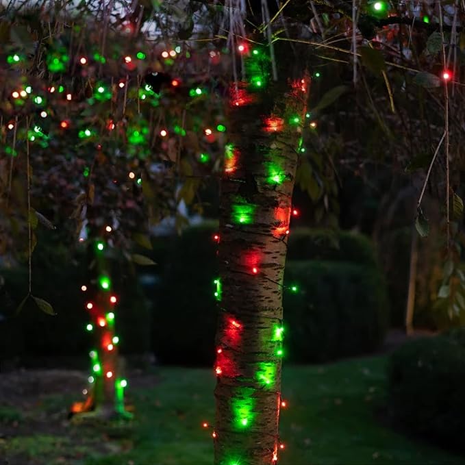 Dazzle Bright Red and Green Christmas String Lights, 300 LED 100 FT Connectable - Image 3