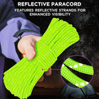 TECEUM Reflective Paracord Rope 1000 – 1000ft/200ft/100ft/50ft – 40+ Colors – - Image 2