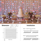 JMEXSUSS 300LED Red and White Christmas Curtain Lights - Image 6