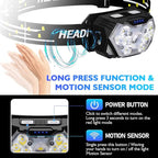 Lsnisni 9 LED Headlamp Rechargeable, 2000 Lumen Super Bright 10 Modes Motion - Image 4