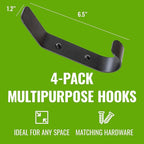 StoreYourBoard 4 Pack Wall Hooks - Image 3