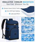Cooler Backpack, 22L Waterproof Soft Backpack Coolers Leak Proof Beach Backpack - Image 4