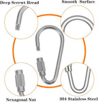 Nogeqi 15 Pcs Small Locking Carabiner, 1.4" D-Ring Key Hooks - Image 5