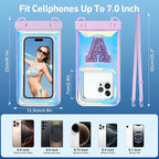 Waterproof Phone Pouch Floating, Fashion Bling Letters Cell Phone Dry Bag - Image 2