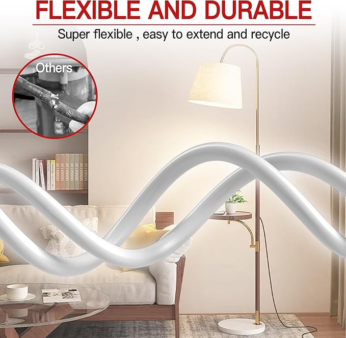 16/3 Short Extension Cord 3 FT 2 Pack, Indoor 3 Prong Power Cable, Suitable - Image 6
