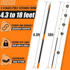 4.3-18 ft Telescopic Extension Pole - Image 2