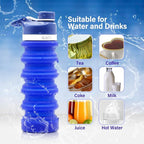 ONTA Collapsible BPA Free Silicone Water Bottle, 20oz - Image 2