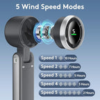 Portable Handheld Mini Fan, Foldable Powerful Winds Turbo Fans, 10000mAh - Image 4